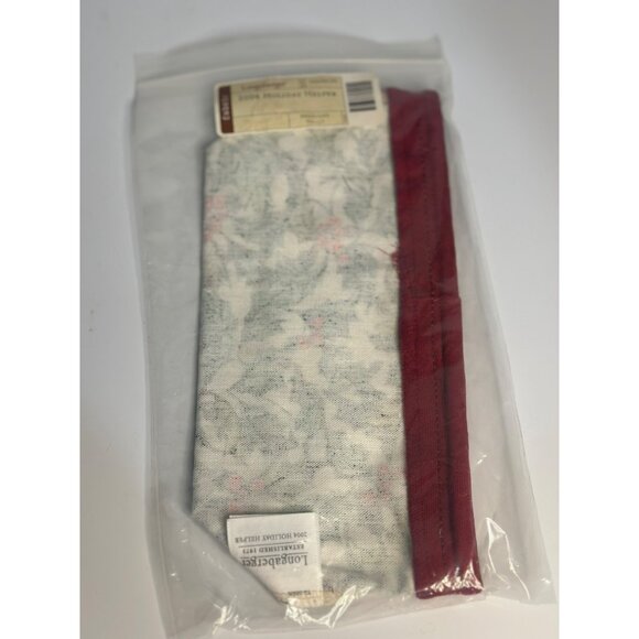 VTG 2004 Longaberger Holiday Helper Basket Liner American Holly Green Fabric NIP - Picture 1 of 5